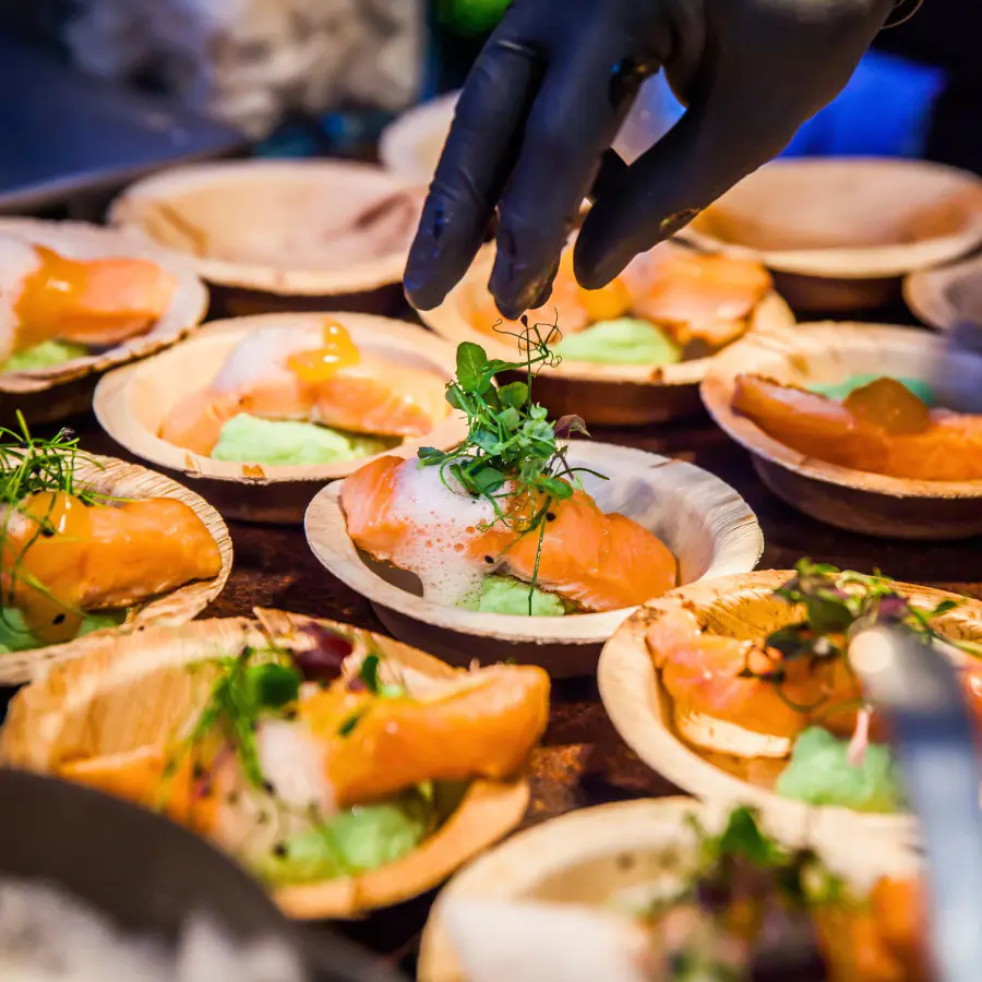 gourmet happen lachs avocadocreme eventcatering fps