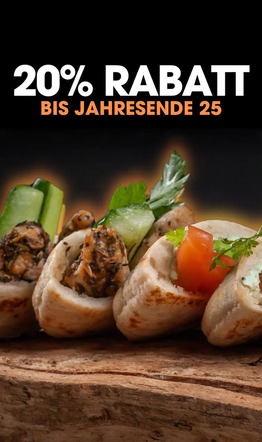 20 Prozent Rabatt Aktion auf Fingerfood und Canapes FPS Catering mobile
