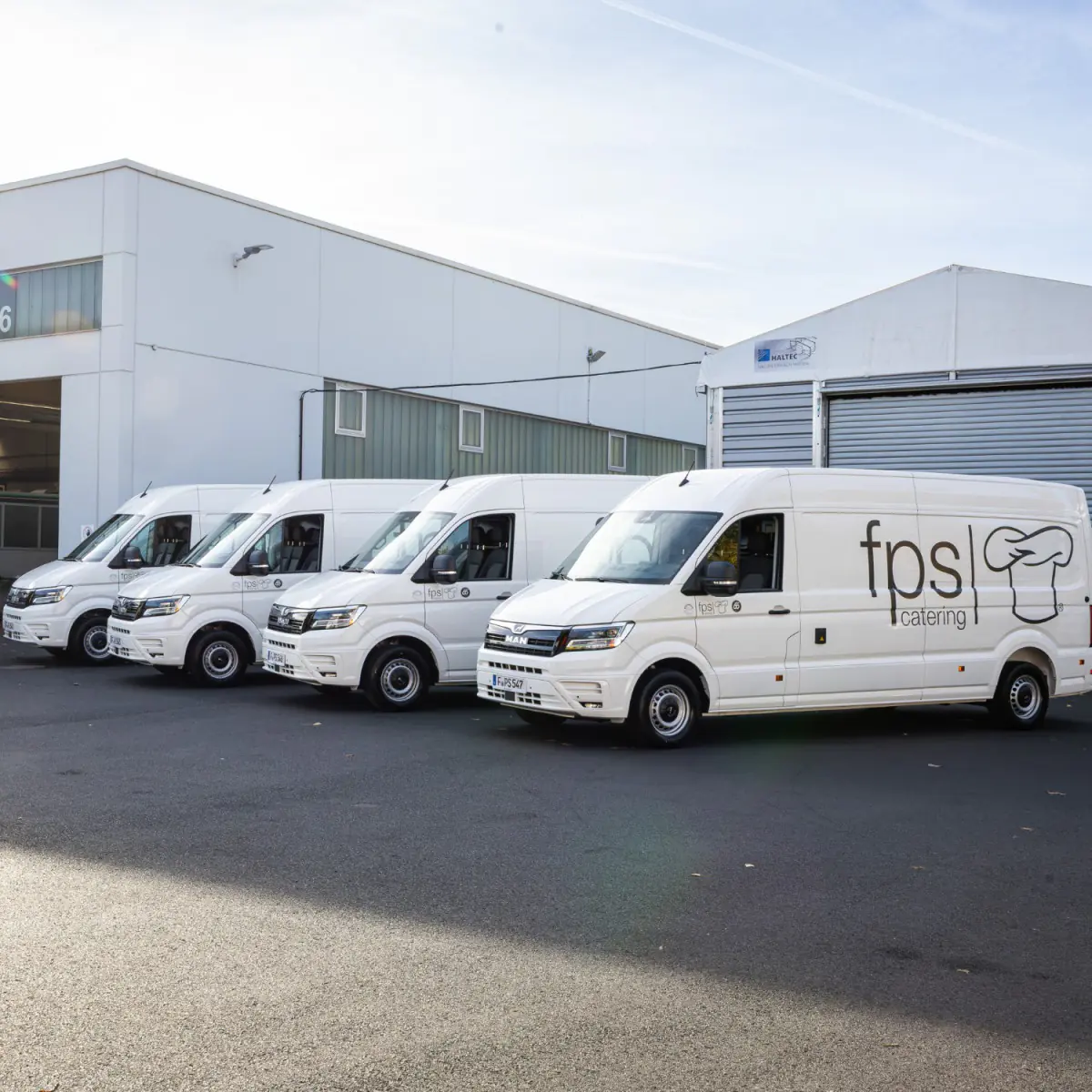 FPS Catering Fahrzeugflotte Bild von weissen Sprintern